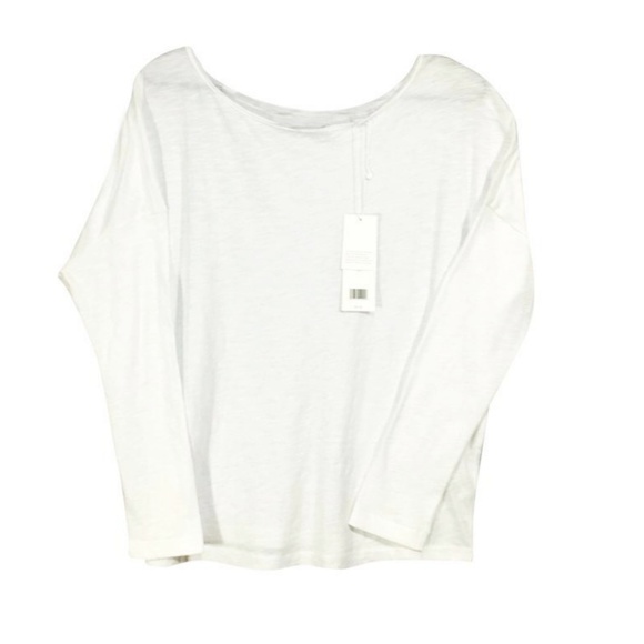 Vince Tops - Vince ~ Boat Neck Drop Shoulder Pima Cotton Top